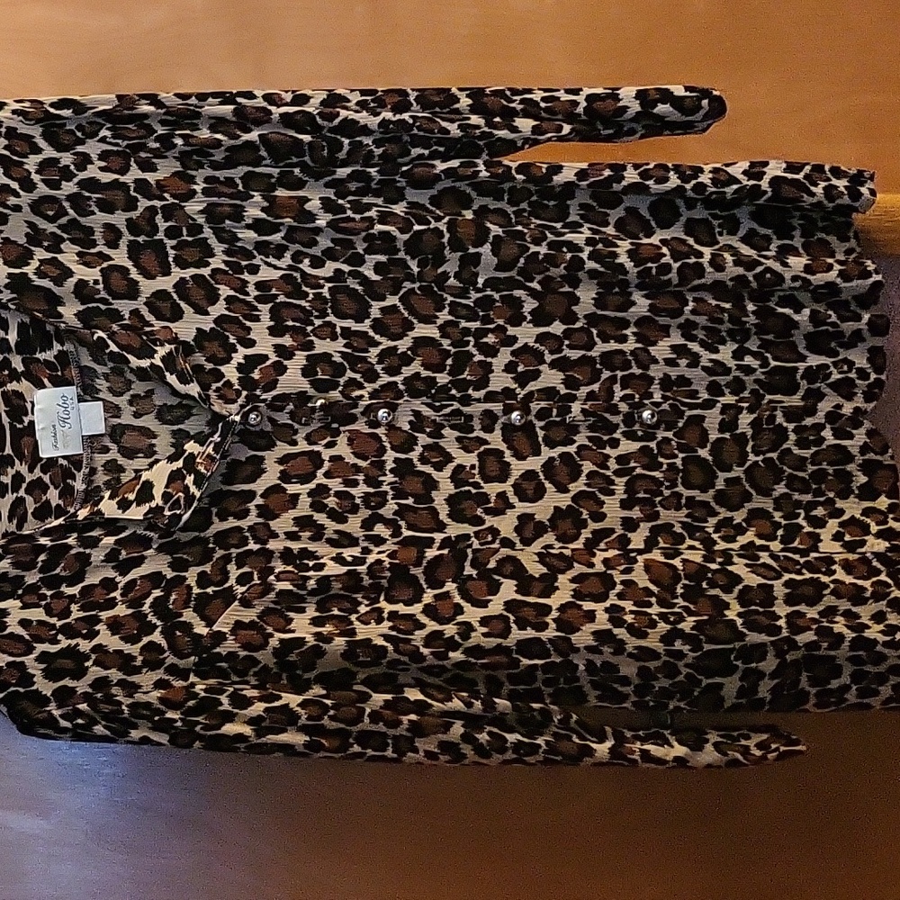 Animal print blazer